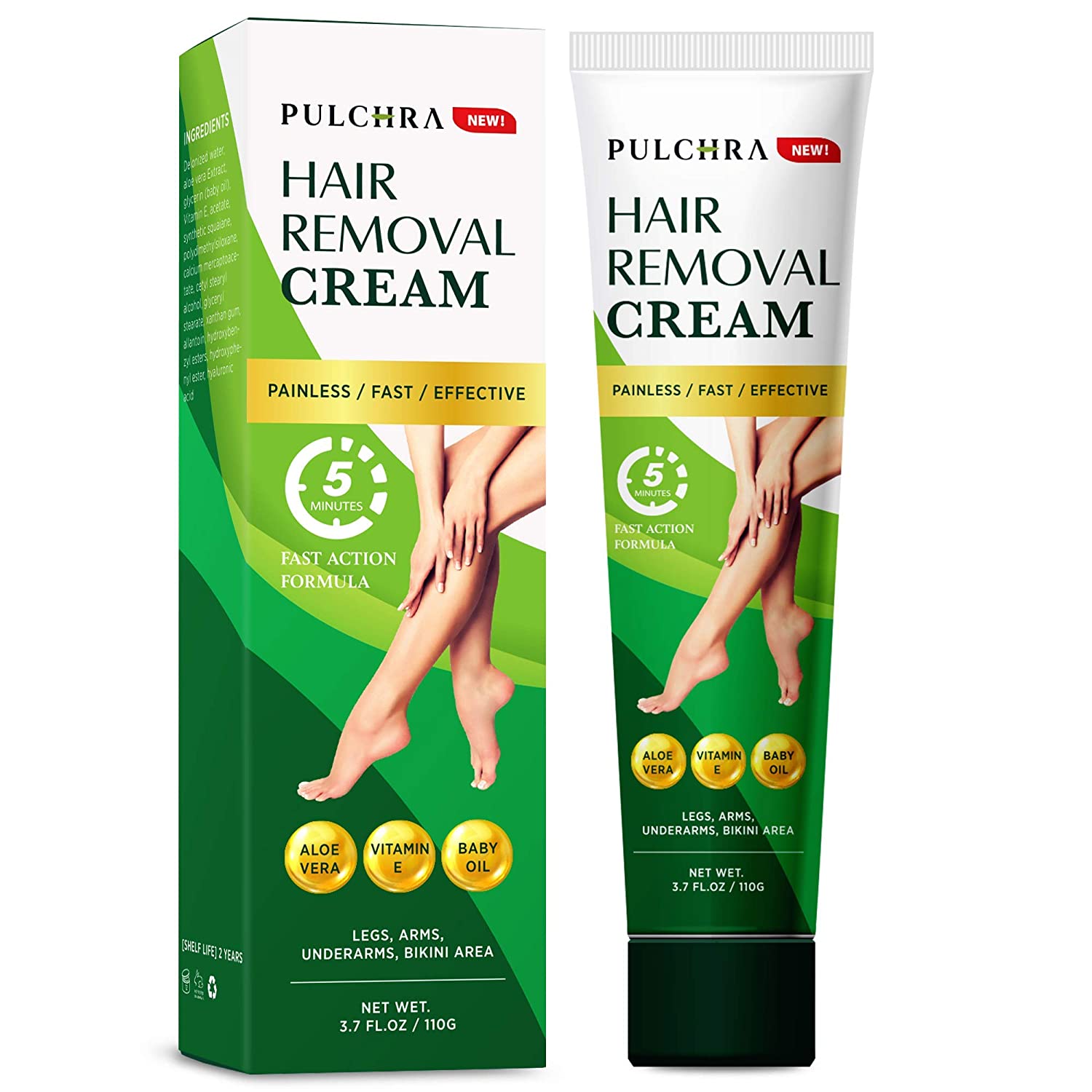 Hair Removal Cream Non Irritating and No Itching Feeling Painless