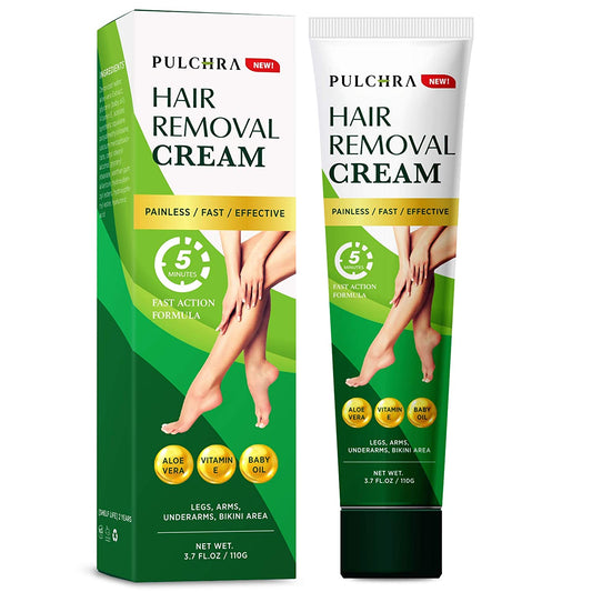 Hair Removal Cream, Non Irritating and No Itching Feeling, Painless Hair Remover Cream for Men and Women, 110g